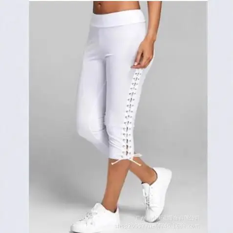 Purple Lace-Up Capri Pants with Zip 2022 - Image 9