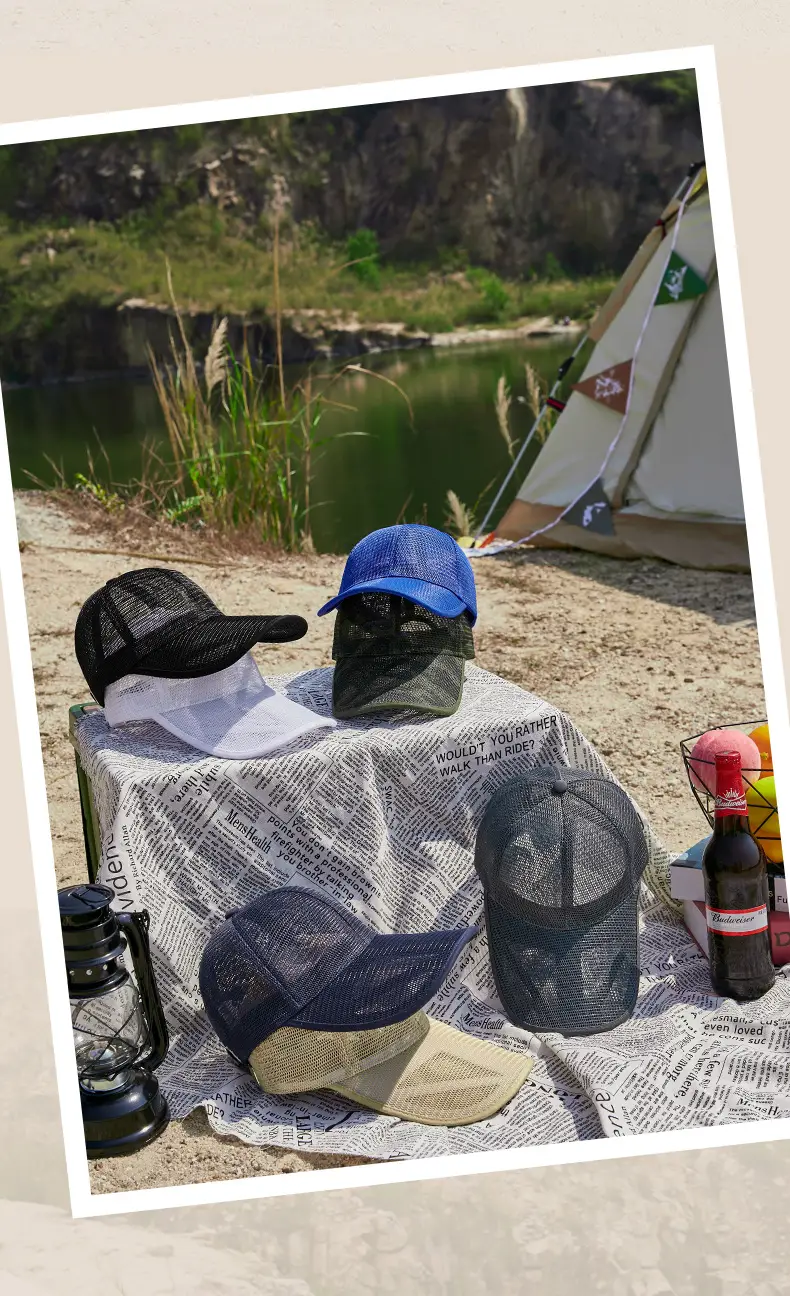 2025 Men Women Mesh Baseball Cap Sun Protection Extended Tongue — feature 6