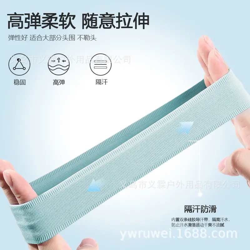 Green Knitted Sweat-Absorbent Headband for Gym & Fitness - Image 18