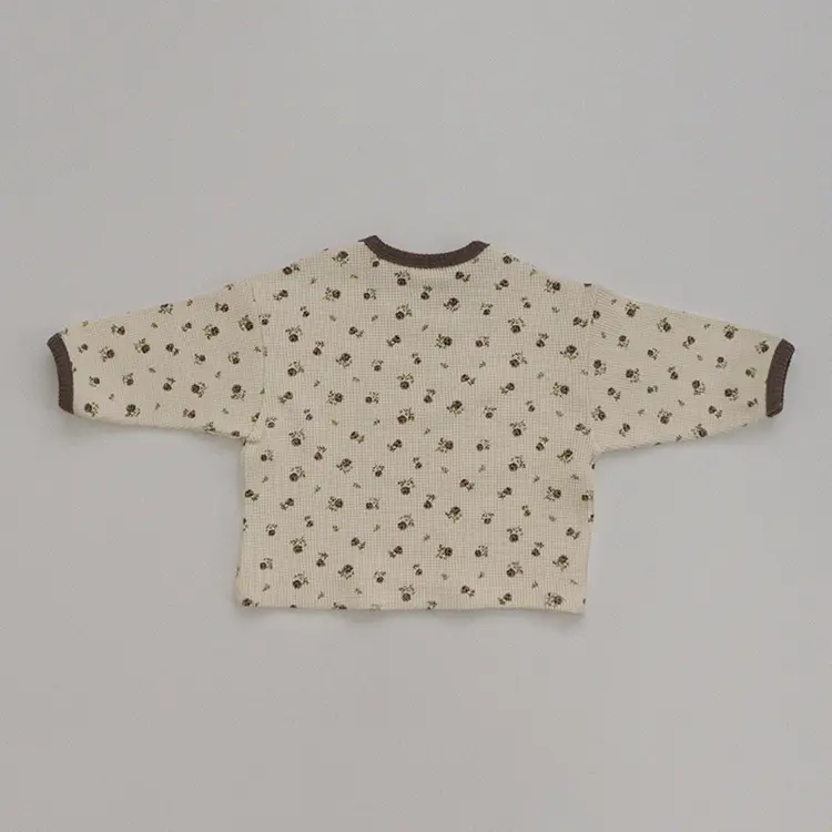 Baby Waffle Base Pajamas Small Floral Spring Set — feature 13
