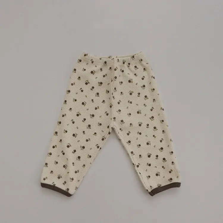 Baby Waffle Base Pajamas Small Floral Spring Set — feature 14
