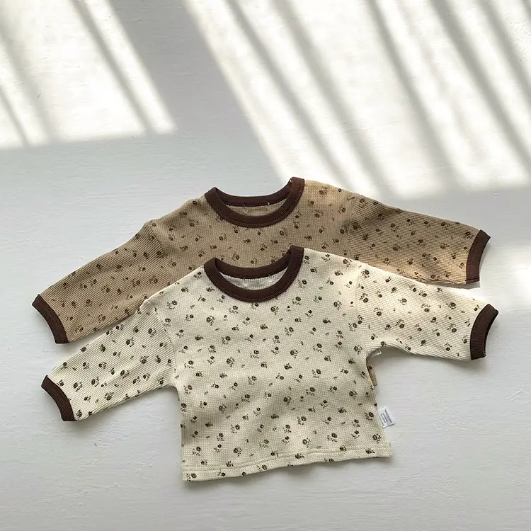 Baby Waffle Base Pajamas Small Floral Spring Set — feature 26