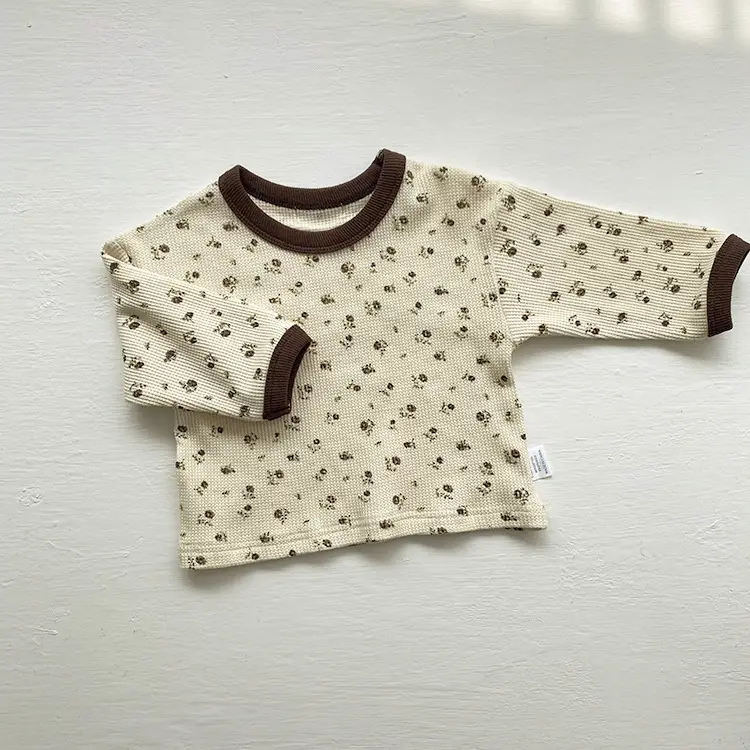Baby Waffle Base Pajamas Small Floral Spring Set — feature 30