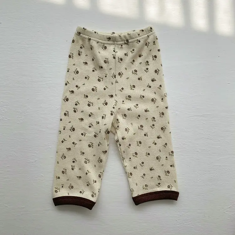 Baby Waffle Base Pajamas Small Floral Spring Set — feature 31