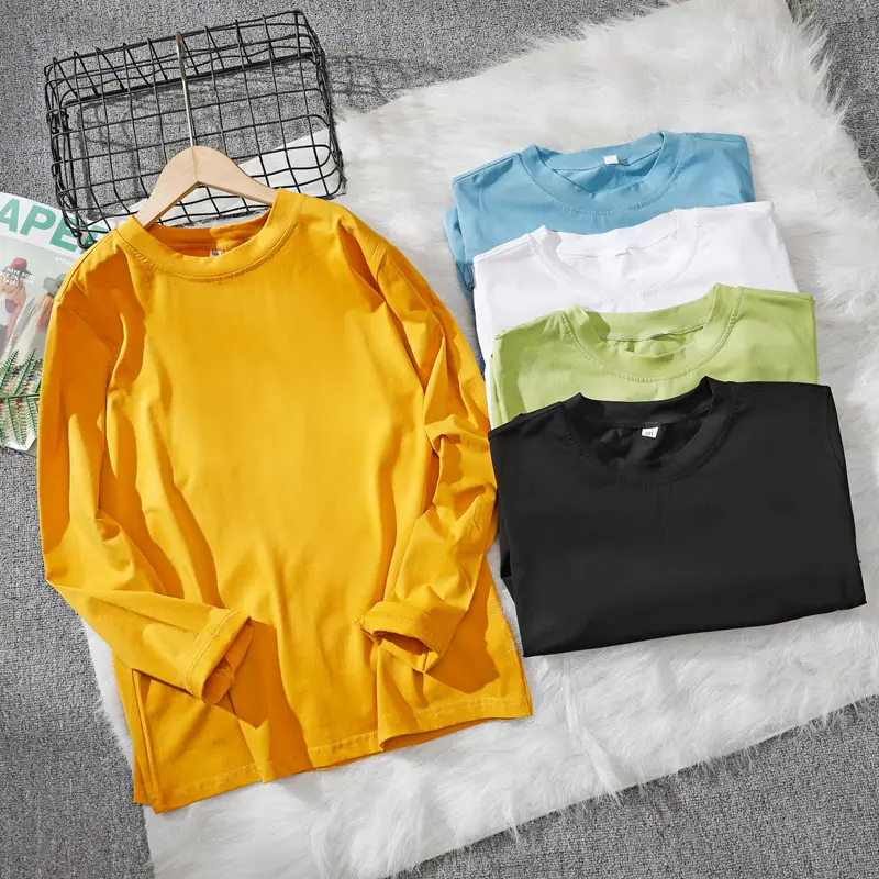Yellow Long Sleeve Fat T-Shirt for Boys Medium to XL