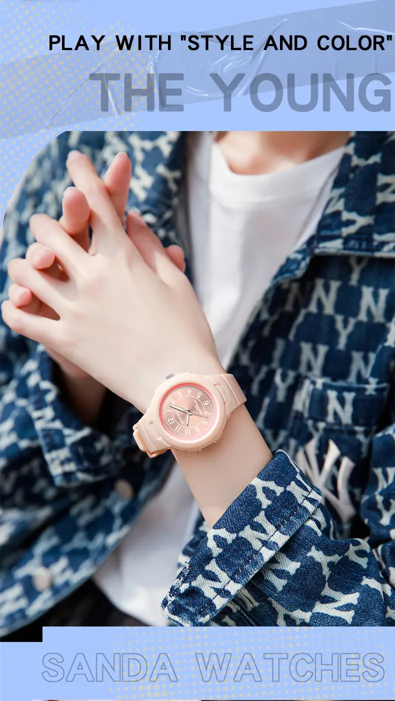 Sanda Quartz Watch for Men Women White Rose Dial — feature 22