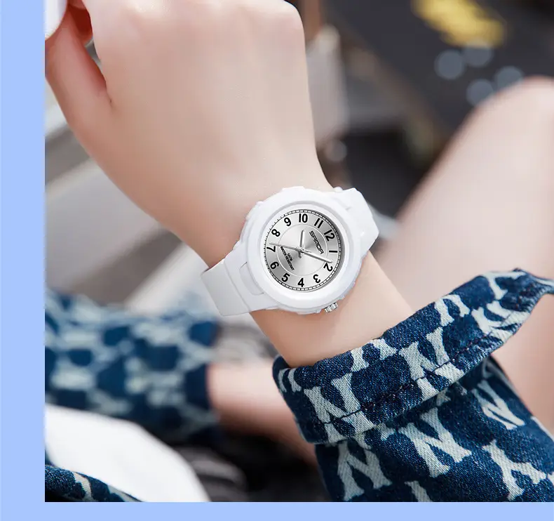 Sanda Quartz Watch for Men Women White Rose Dial — feature 23