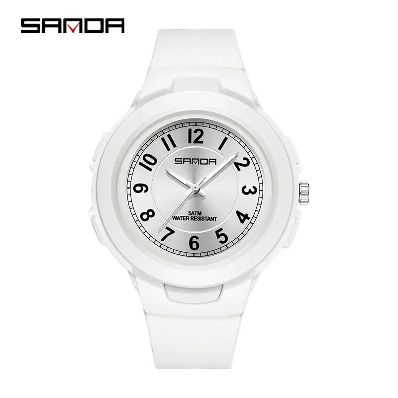 Sanda Quartz Watch for Men Women White Rose Dial - Image 8