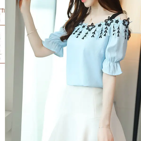 Red Off-Shoulder Strapless Chiffon Top for Women — feature 1