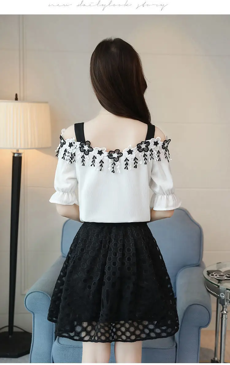 Red Off-Shoulder Strapless Chiffon Top for Women — feature 11