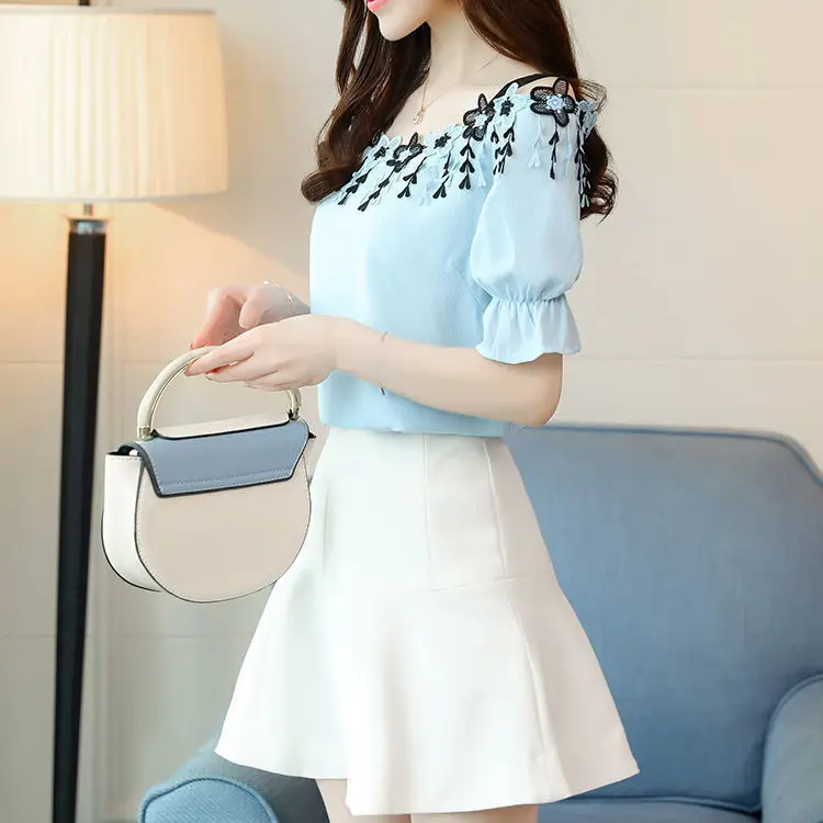 Red Off-Shoulder Strapless Chiffon Top for Women — feature 8