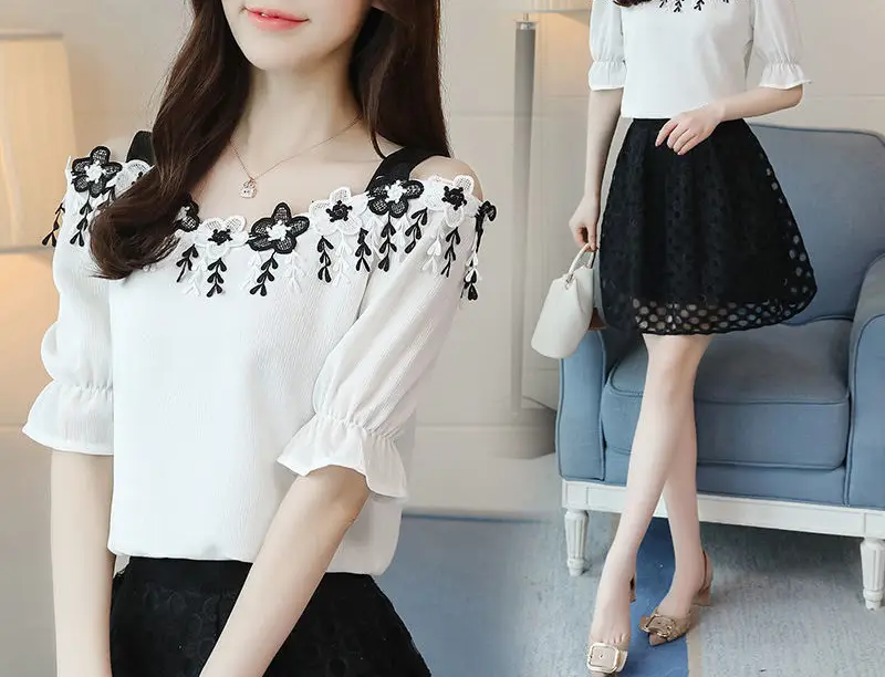 Red Off-Shoulder Strapless Chiffon Top for Women