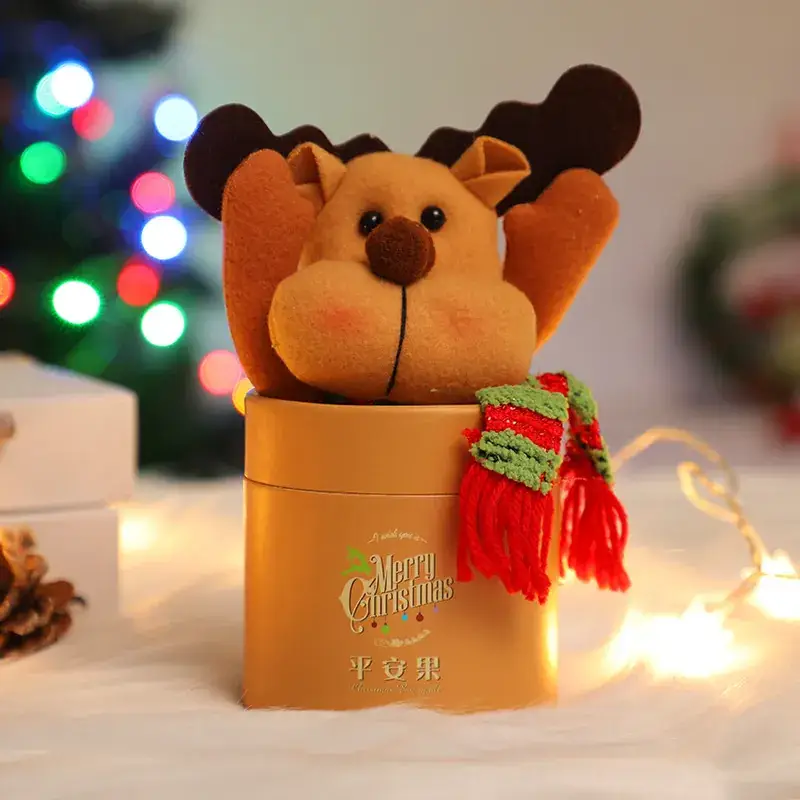 Christmas Candy Jar with Santa Snowman & Apple Design - Image 12
