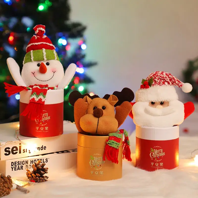Christmas Candy Jar with Santa Snowman & Apple Design - Image 13