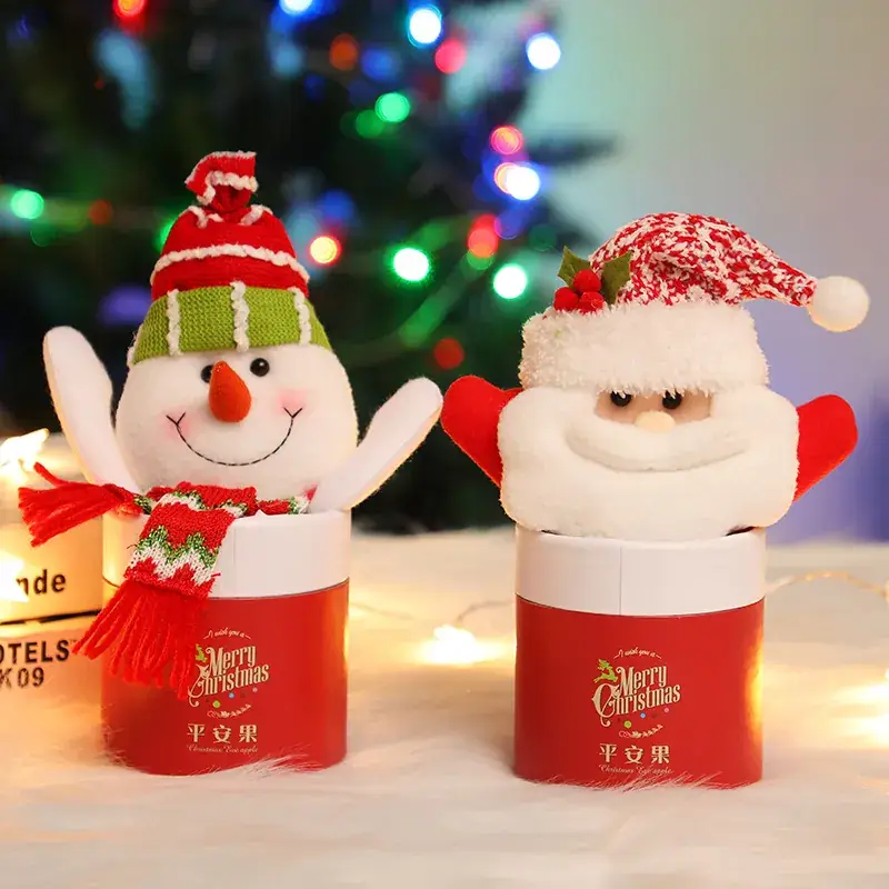 Christmas Candy Jar with Santa Snowman & Apple Design - Image 15