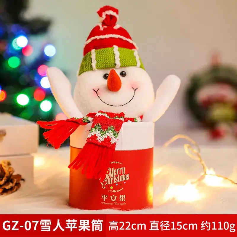 Christmas Candy Jar with Santa Snowman & Apple Design - Image 11