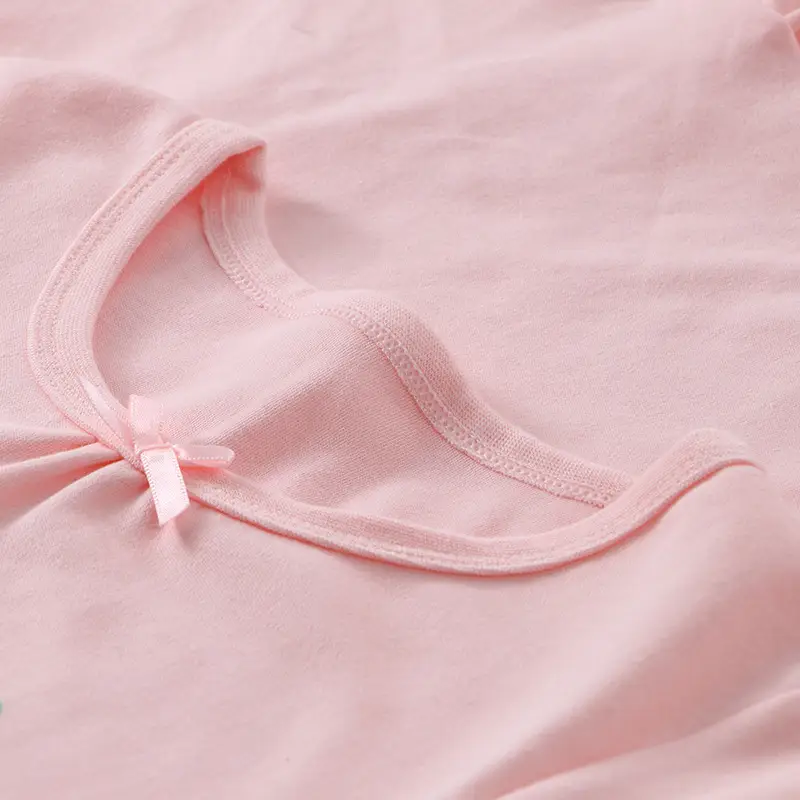 Girls Cotton Nightgown Strawberry Print Long Sleeve - Image 6