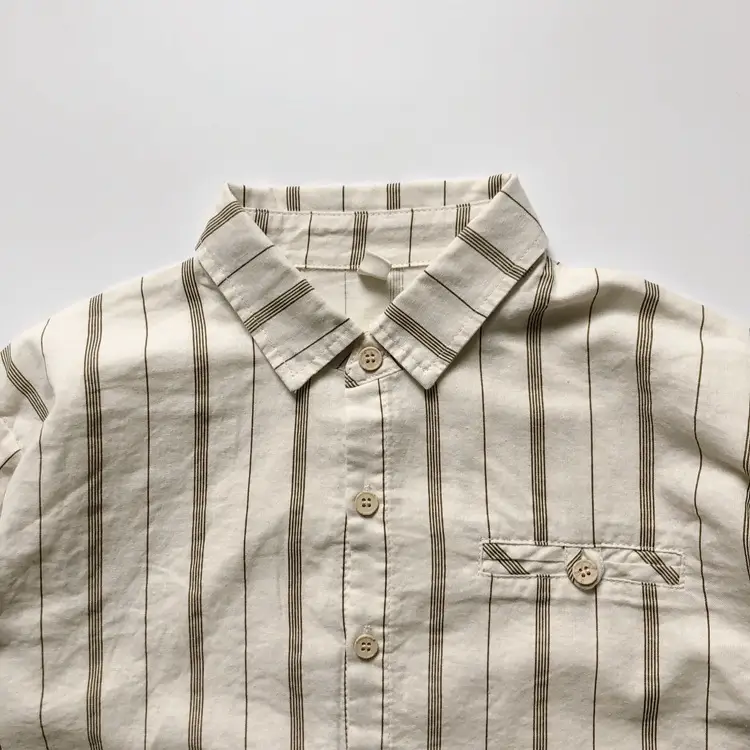 Japanese Style Striped Shirt for Boys Girls Spring New Korean Style Lapel Cardigan Set — feature 25