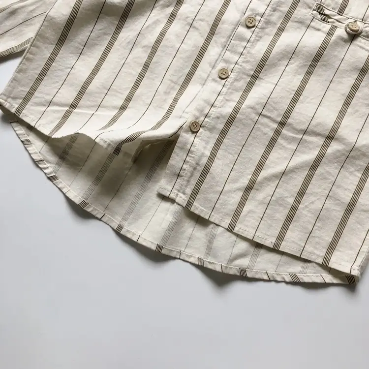 Japanese Style Striped Shirt for Boys Girls Spring New Korean Style Lapel Cardigan Set — feature 27