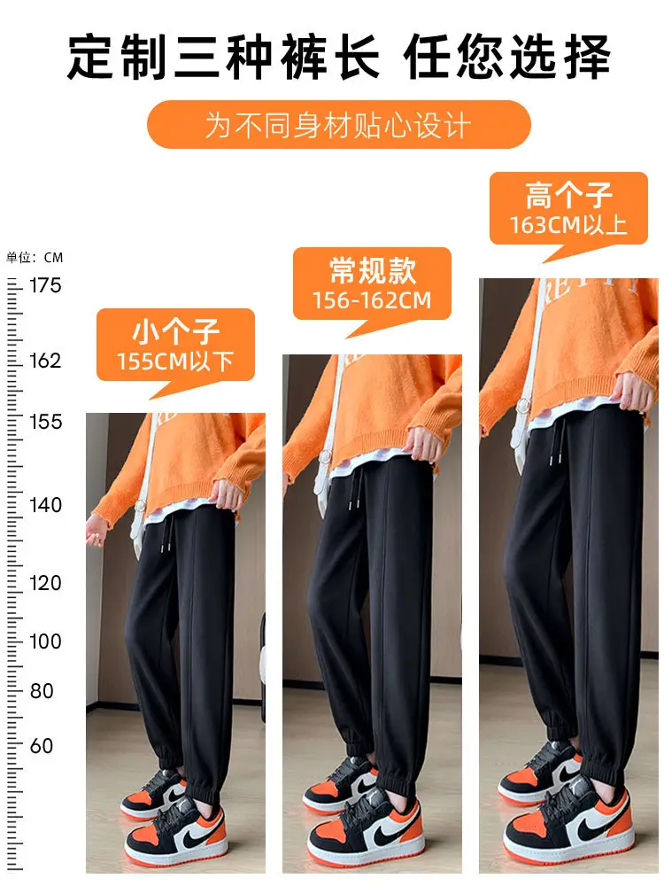 Women Gray Fleece Sweatpants Fall Winter Slimming Joggers - Image 27