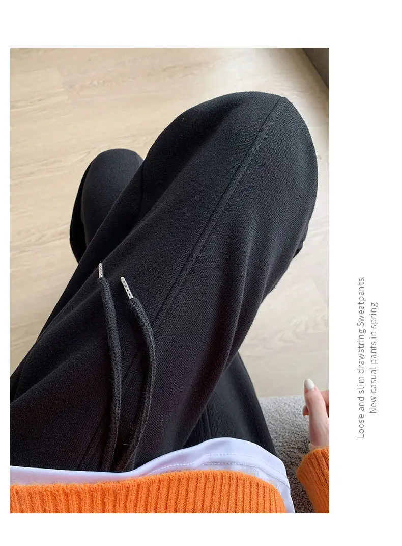 Women Gray Fleece Sweatpants Fall Winter Slimming Joggers — feature 14