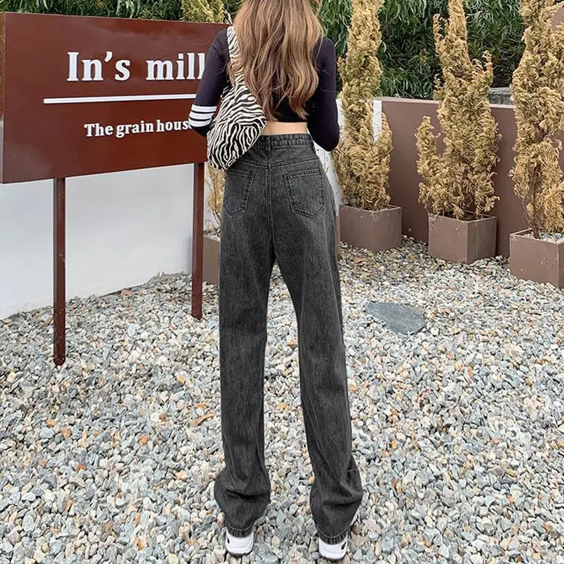 Wide Leg Dad Jeans Women High Waist Loose Slimming