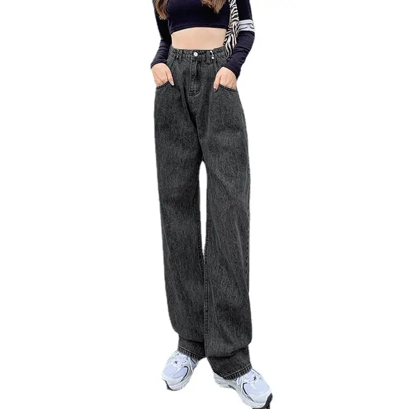 Wide Leg Dad Jeans Women High Waist Loose Slimming