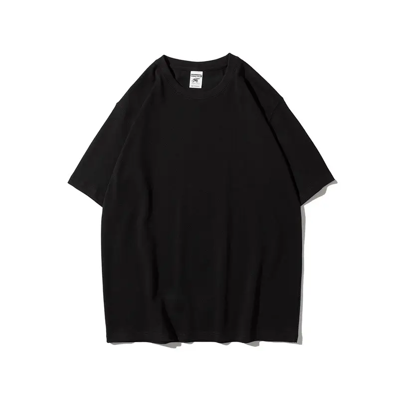 White Heavyweight T-Shirt Off-Shoulder Casual Short Sleeve - Image 2