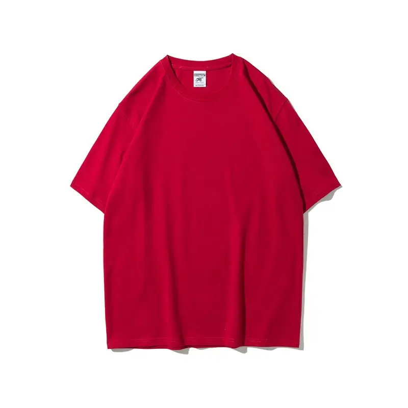 White Heavyweight T-Shirt Off-Shoulder Casual Short Sleeve - Image 5