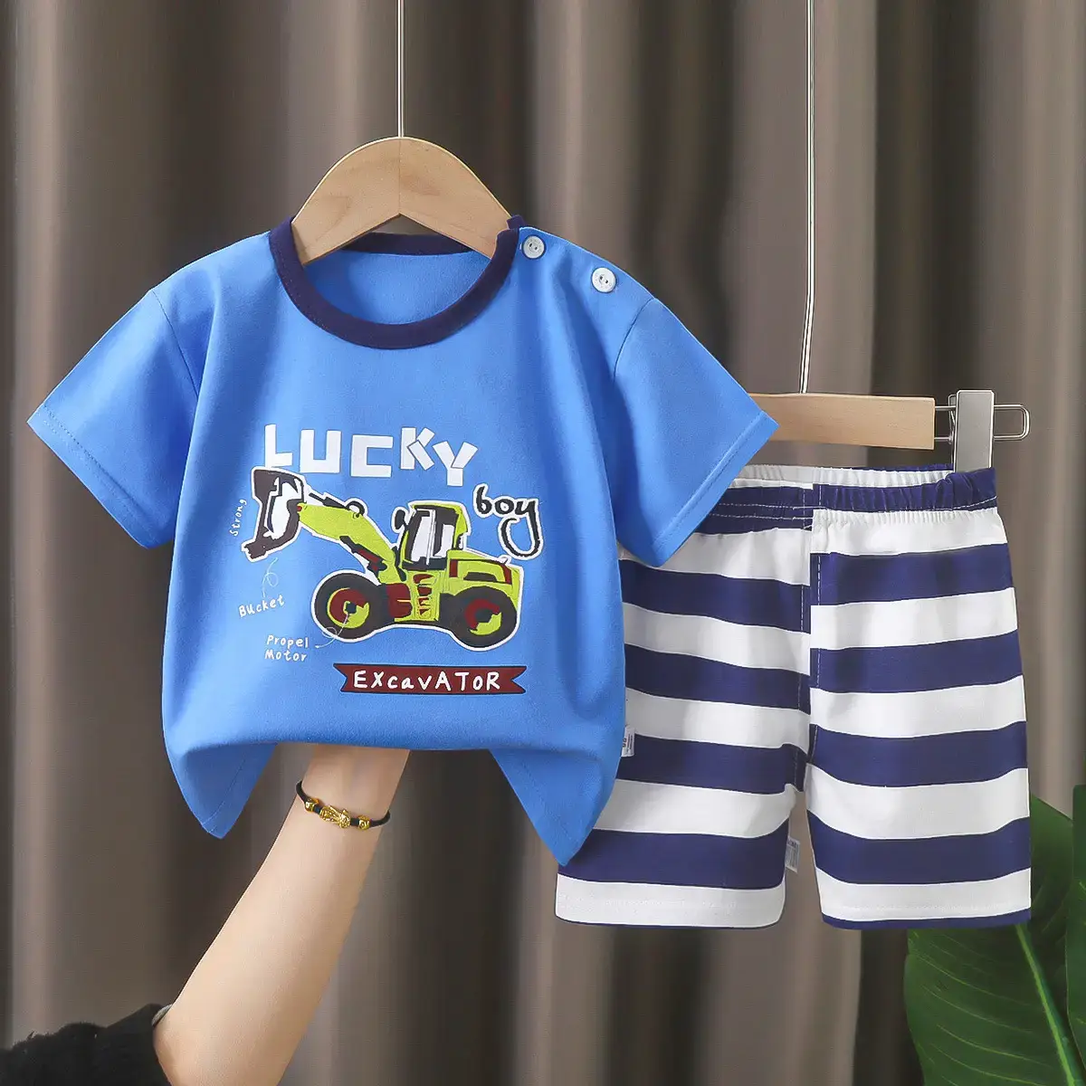 New Boys Cotton Short Sleeve T-Shirt & Shorts Set - Image 14
