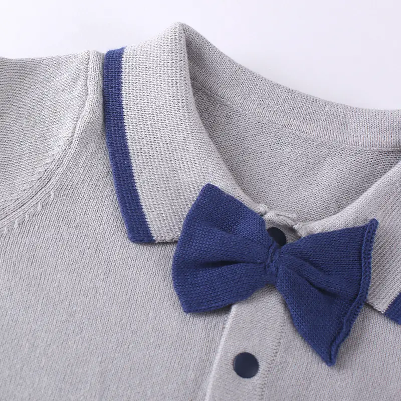 Blue Bow Tie Long Sleeve Boys Shirt - Image 5