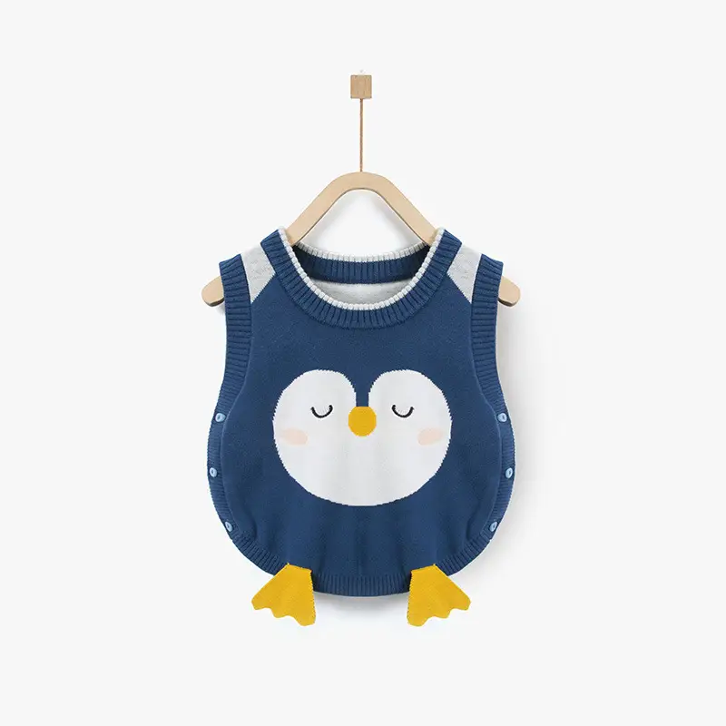 Korean Style Cartoon Duck Vest for Baby Girls Sleeveless Waistcoat - Image 2