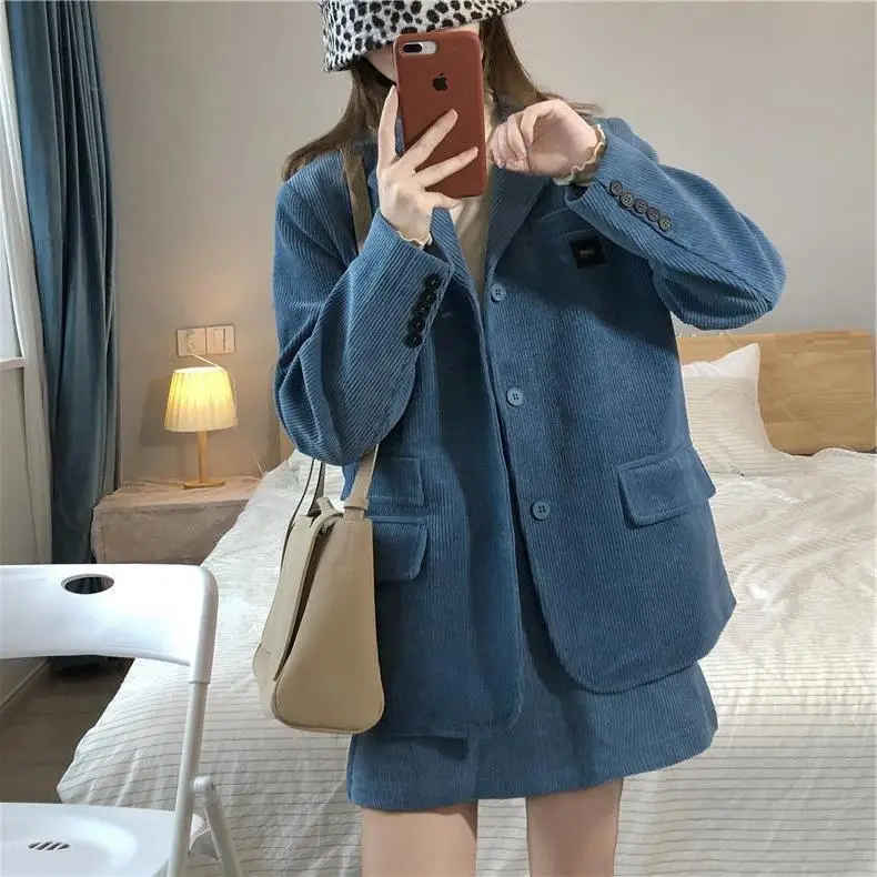 Coffee Corduroy 2-Piece Women Suit Dress 2026 — feature 10