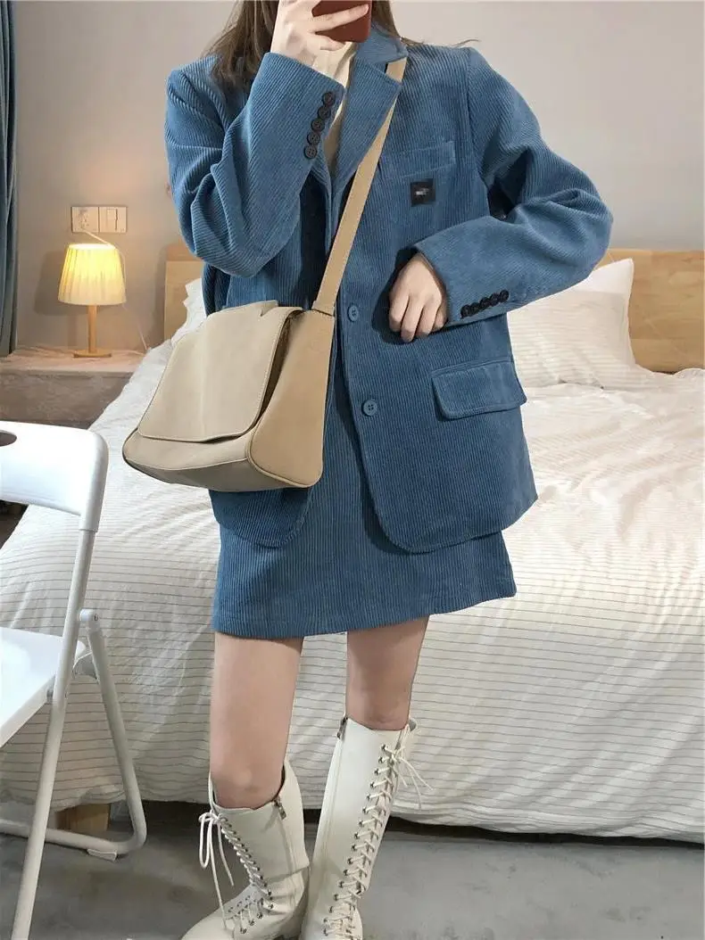 Coffee Corduroy 2-Piece Women Suit Dress 2026 — feature 14