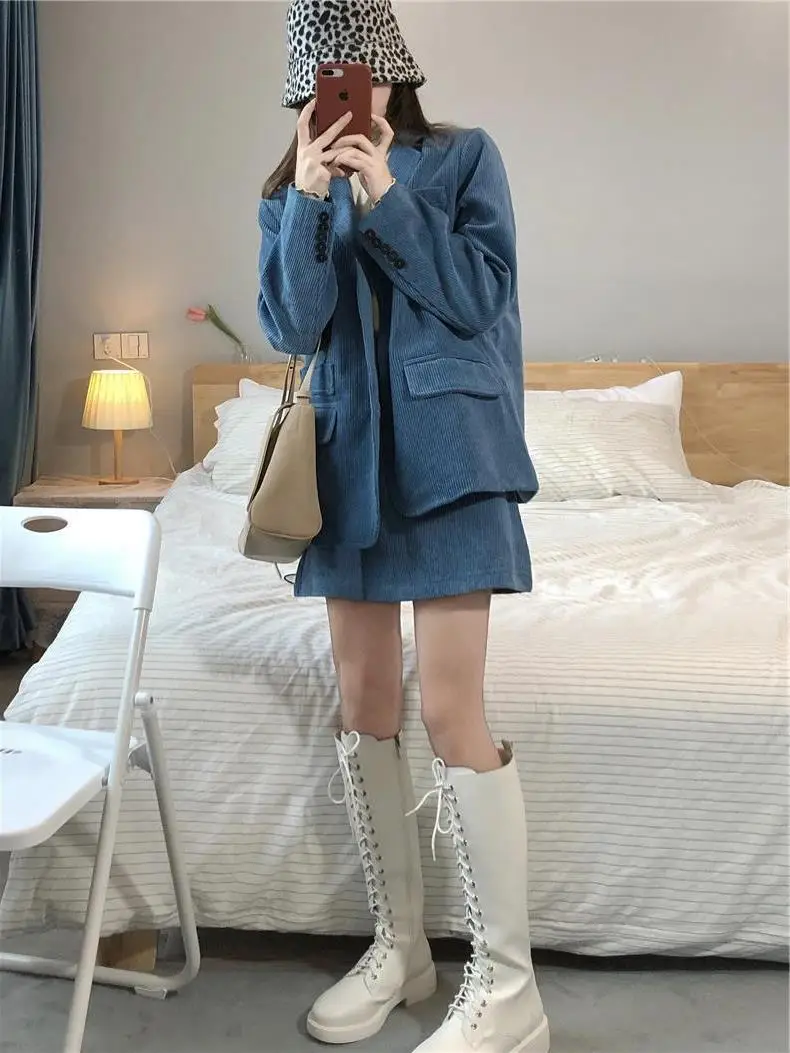 Coffee Corduroy 2-Piece Women Suit Dress 2026 — feature 16