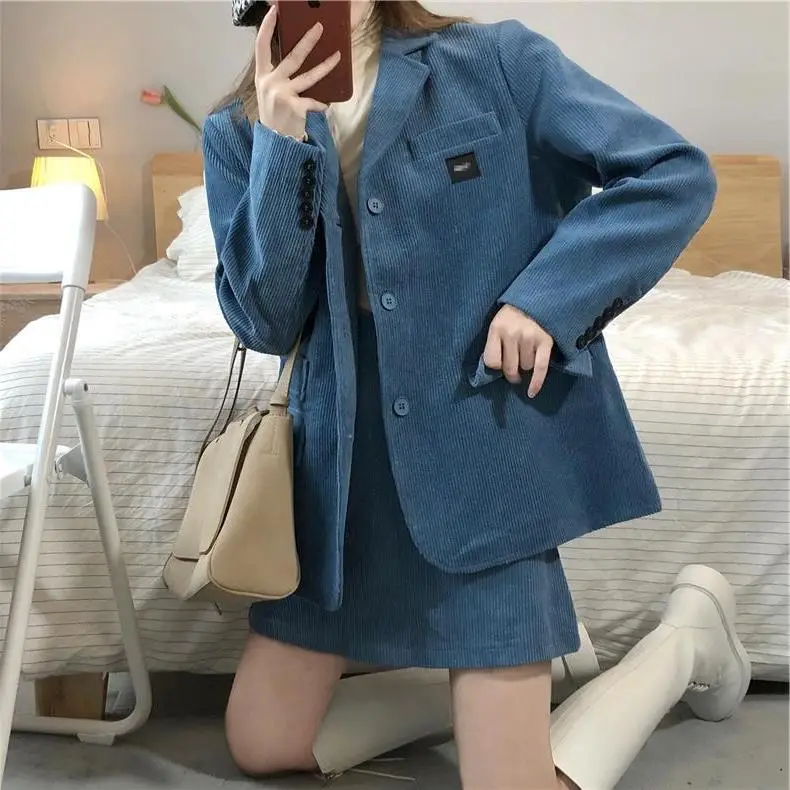Coffee Corduroy 2-Piece Women Suit Dress 2026 — feature 17