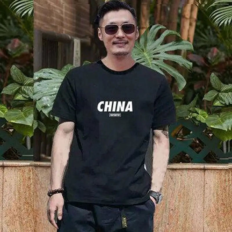 Men Loose Full Sleeve T-Shirt White Cotton Summer Casual Large