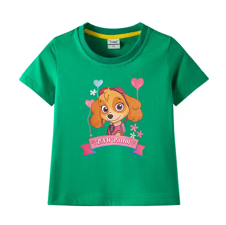 Green Paw Patrol Puppy Cotton T-Shirt for Kids — feature 9