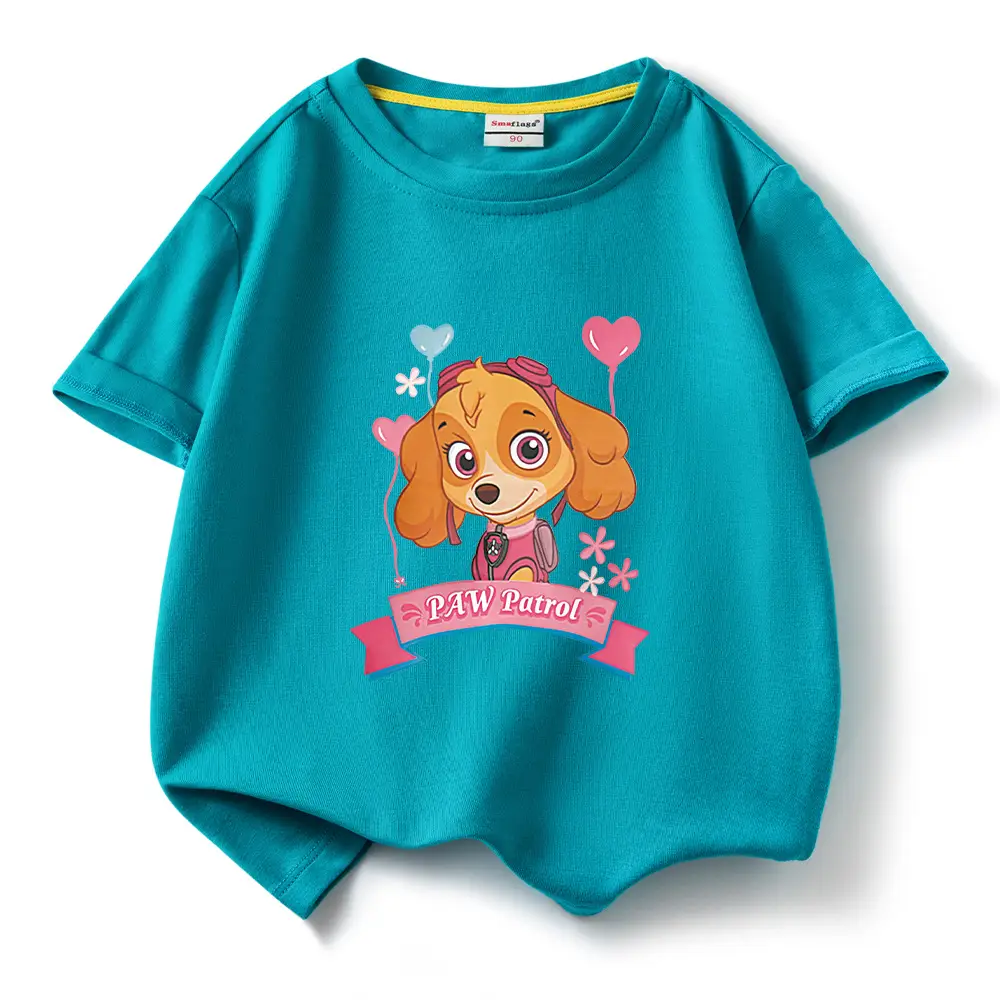 Green Paw Patrol Puppy Cotton T-Shirt for Kids - Image 11