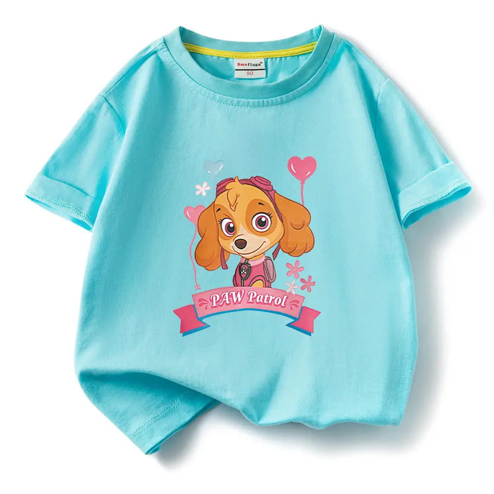Green Paw Patrol Puppy Cotton T-Shirt for Kids - Image 12