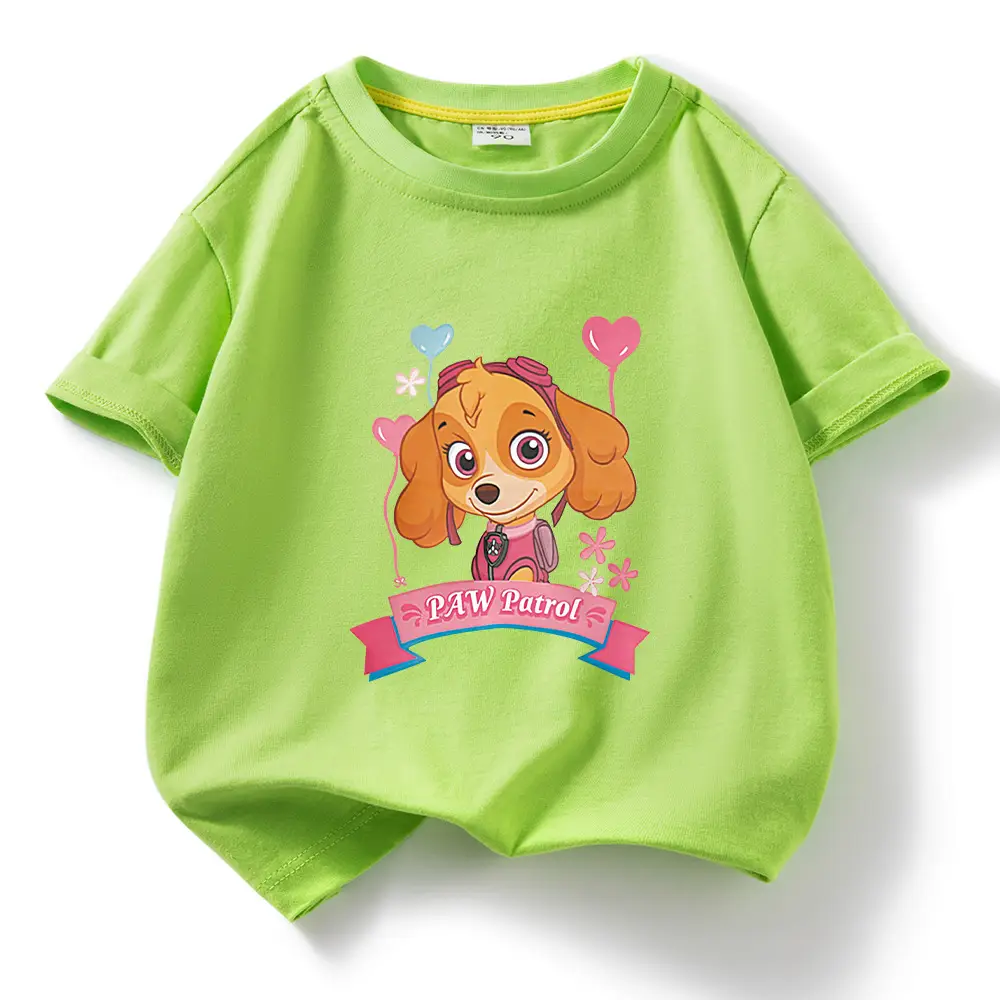 Green Paw Patrol Puppy Cotton T-Shirt for Kids - Image 7