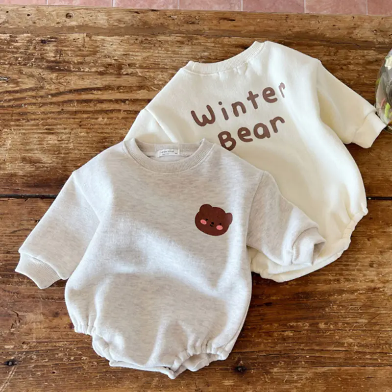 Winter Bear Korean Style Baby Romper Set - Image 2