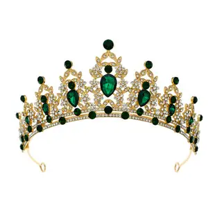 Luxury Blue Crystal Bridal Crown for Women — feature 13