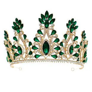 Luxury Blue Crystal Bridal Crown for Women — feature 8