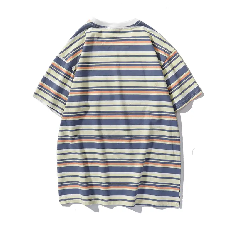 Men Women Striped Cotton T-Shirt Spring - Image 5