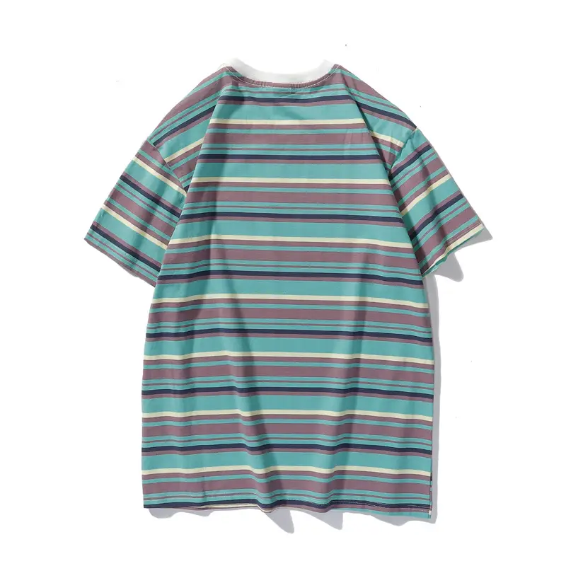 Men Women Striped Cotton T-Shirt Spring - Image 7