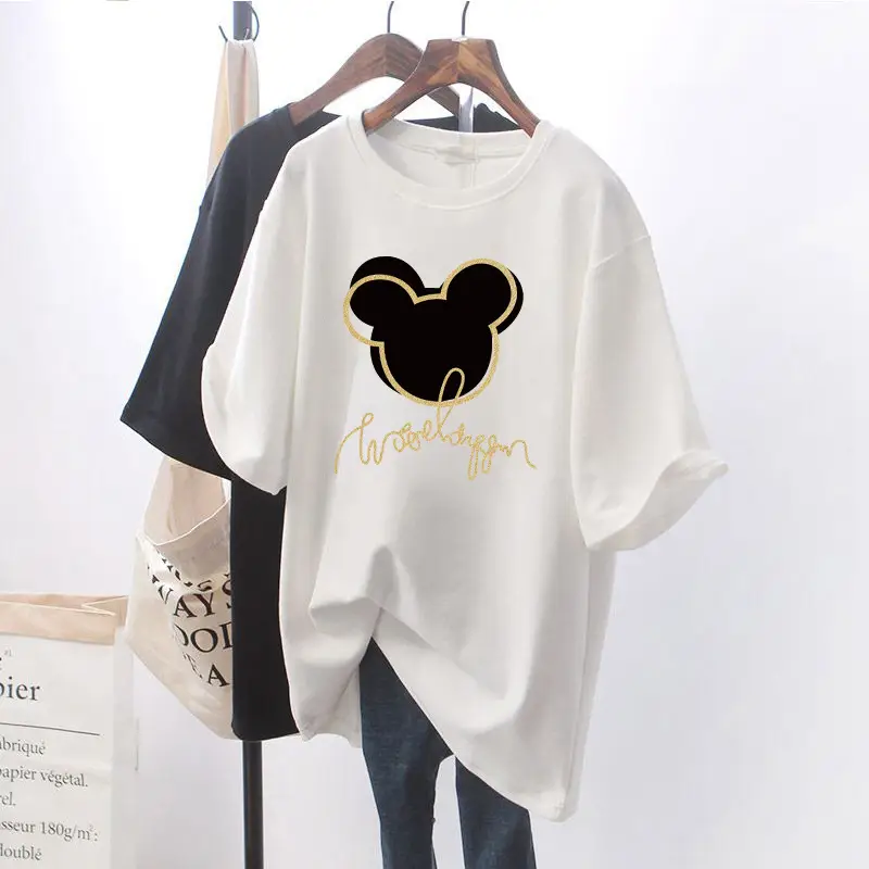 Women Pink T-Shirt with Cute Mouse Print - Image 14