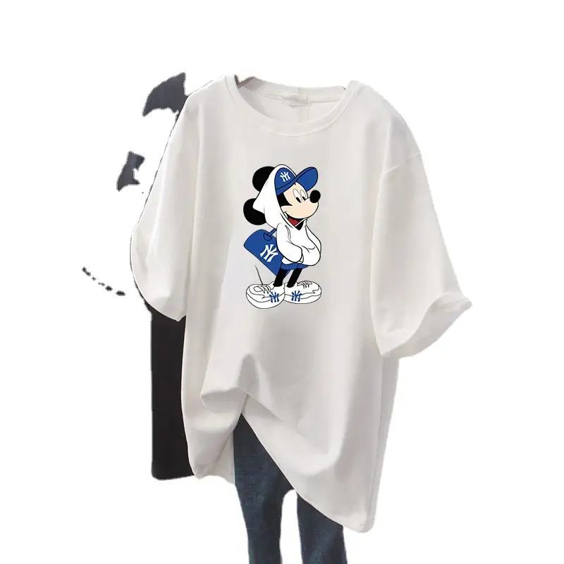 Women Pink T-Shirt with Cute Mouse Print - Image 17