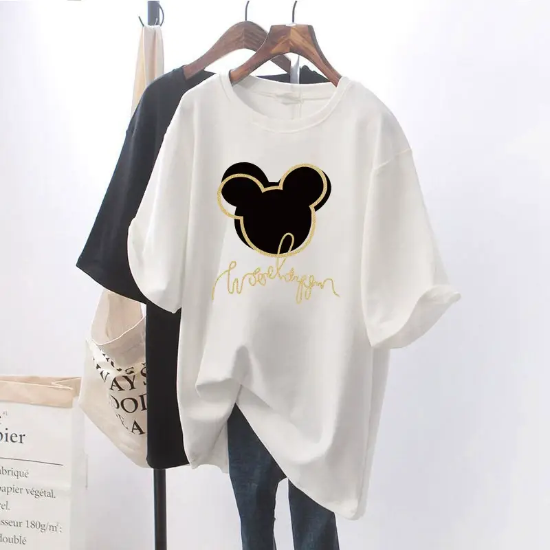 Women Pink T-Shirt with Cute Mouse Print — feature 11