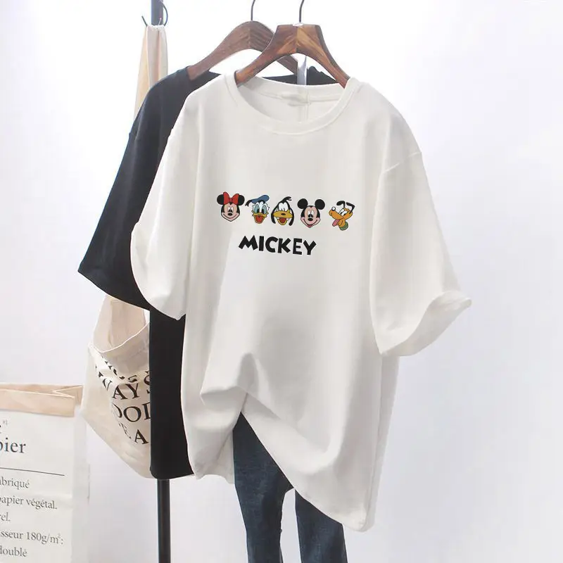 Women Pink T-Shirt with Cute Mouse Print - Image 5